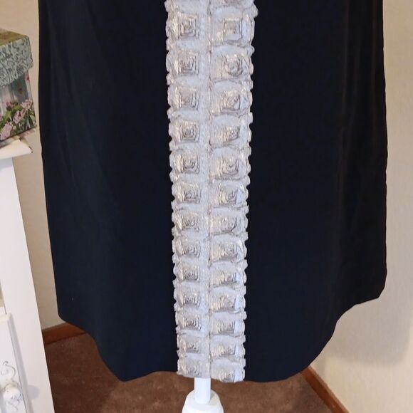 Tibi Black Embellished Dress. Whimsigoth. Embellished. Silk Embroiderey - Picture 3 of 14